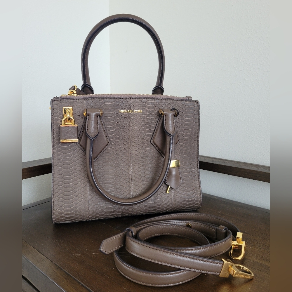 Michael Kors Python satchel